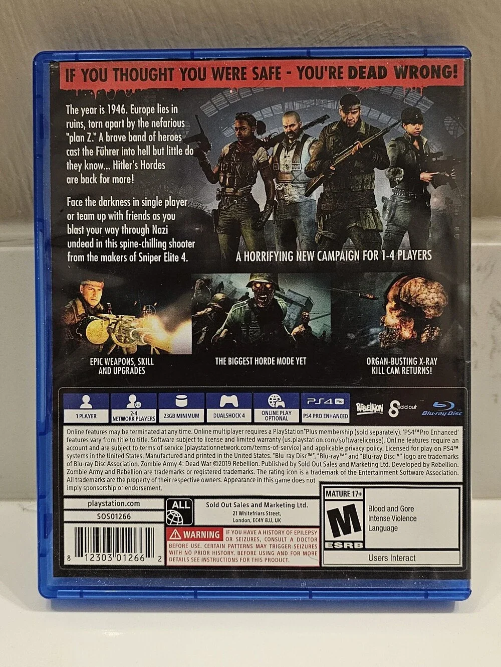 Sony Zombie Army 4 Dead War - PS4 Game